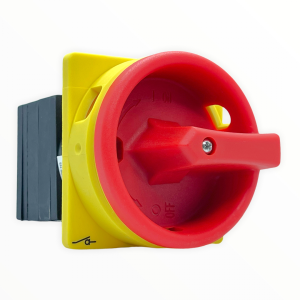 Hauptschalter 3-Polig 10 A - Fronteinbau IP65 Gelb-Rot